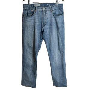 GAP 1969 Stretch Straight Blue Jeans size 35x32